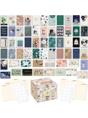 65-Count All-Occasion Greeting Card Pack | Assorted Celebration Designs